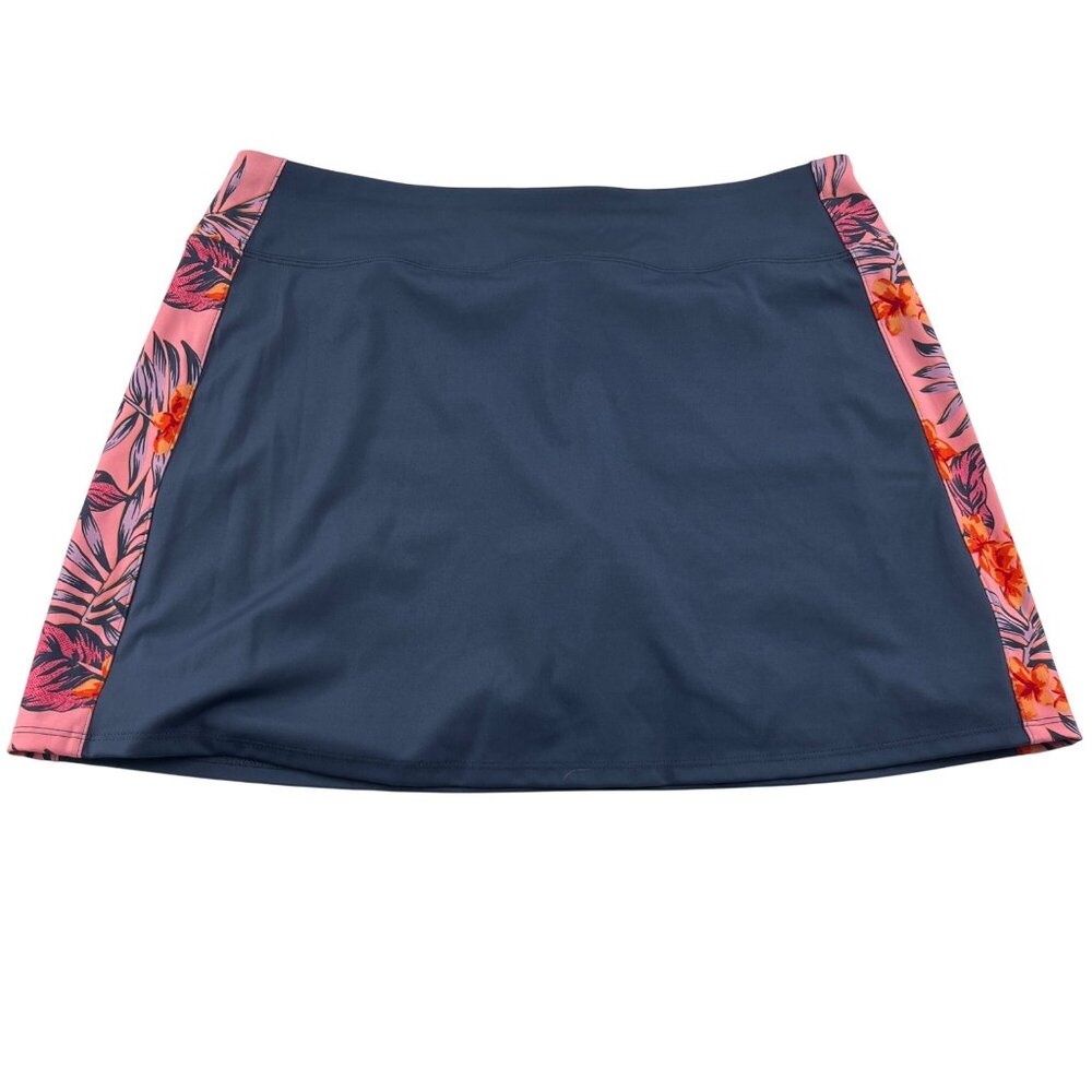 Tommy‎ Bahama Skort Golf Skirt Blue Floral Trim Women's size Large